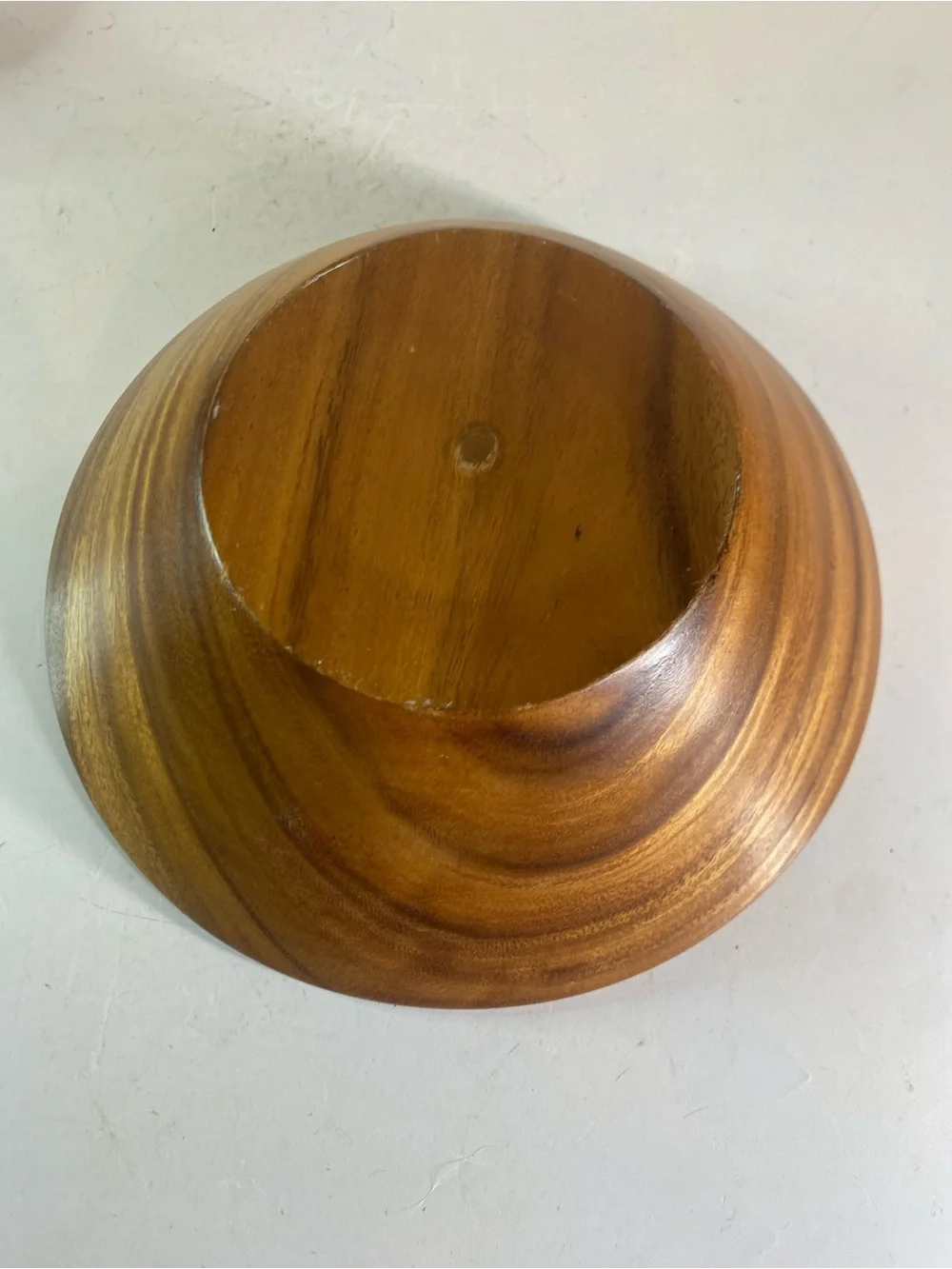 Wooden Salad Bowl 4 Salad Bowls Fork & Spoon 5th Bowl Included With Chip